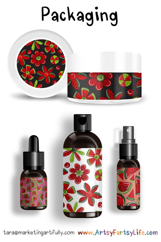 Watermelon Woman Surface Design For Packaging